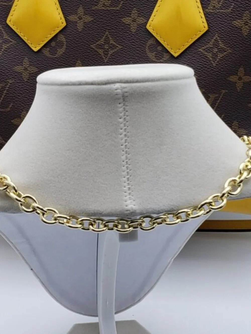 Authentic Louis Vuitton Gold Padlock w/unbranded 16k Gold Plated Stainless Steel